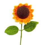 Fongt Woven Head Lily Rose Sunflower Sunflower Wool Knitting Flower Imitation Bouquet Finished-Outfit