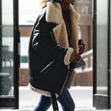 Fongt Locomotive Lint Lamb Wool Coat Women's Collar Fur Coat Autumn And Winter Women's Coat