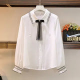 Women French Vintage Dresses Sets Korean Casual Turn Down Collar Long Sleeve Blouse+tweed Vest Dress Two Pieces