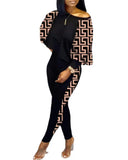 Fongt Women's Long-Sleeved Round-Neck Fashion Casual Set In Autumn