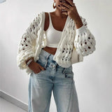 Fongt 2025 Women's Flower Decoration Single-Billed Casual Knitted Vest Sweater