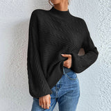 Fongt Solid Women's Top In Autumn And Winter 2025 Loose Round Collar Collar Thairy