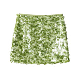 Fongt Women's Autumn And Winter Temperament Light Fashion New Party Squin Mini Skirt