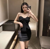 And Salty Tea Break French Hepburn Style First Love Little Hot Girl Red Sling Dress Dress Women's Summer