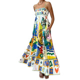 Fongt New Casual Dress Women's High-Waisted Sleeveless Vest With Joint Dress Summer
