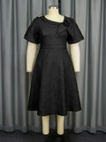 Fongt New Tihua Fabric Flower Dress African Grand A Dress Dresses