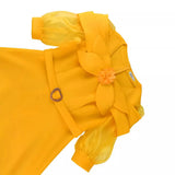 Fongt Bow Perspective Lantern Sleeve Dress Party Party A Skirt Yellow Skirt