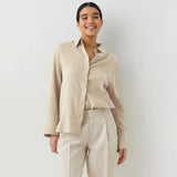 Fongt 2025 Long-Sleeved Cotton Covet Shirt New Comfortable Loose Shirt Shawl