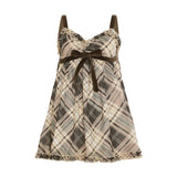 Fongt Style Bow Strap Sling Vest Hottie Sexy V-Neck Doll Shirt Sleeveless Top Lady