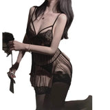 Sex Lingerie Sexy Transparent Passion Blood Drop-Down Uniform Hot Pure Net Suit Lace Lace Hollow