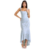 Fongt Summer Hot New Sexy Fashion Word Thoracic Fish Bone Pack Hip Fish Tail Dress Girl