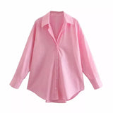 Women Turndown Collar Yellow Loose Blouse Female Long Sleeve Shirt Casual Lady Tops Blusas