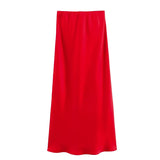Fongt Women's Clothing INS Explosive Multi-Color Fashion Commuter Silk Stupor Feel Stubble Skirt