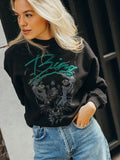 Graphic Letter Sweatshirts for Women Fashion Hooded Pullovers Vintage Female Loose Sweatshirt Hoodies 2023 Spring