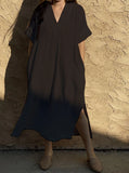 Fongt Cotton Crepe Beach Smock Bohemian Beach Dress Bikini Swimsuit Sun