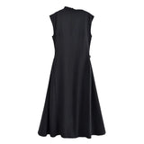 Fongt New Niche Half-Necked Sleeveless Dress