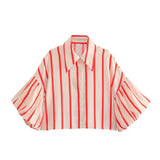 Fongt Women's Clothing Explosion Fashion Casual Loose Bubble Sleeve Shirt