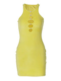 Out Sleeveless Bodycon Mini