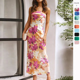Fongt Spring And Summer New Temperament Of The Famous And Elegant Densate Face-Witted Dress Print