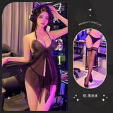 Night Swear Ti Ti Ti Ti Yu Lingerie Summer Tempting Net Yarn Perspective Butterfly Hanging Neck Sling Pyjamas Pure