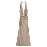 Fongt New Women's Fashion Repair Shell Decorative Hanging Neck Dress