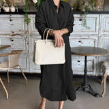 Elegant Women Shirt Dress Spring Fashion Long Sleeve Buttons Down Vestidos Chic Casual Office Ladies Solid Sundress