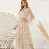 Popular Style Women's Wear Spring And Summer New Long-Sleeved Sequins Tassel Lady Chief-Outfit