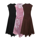 Fongt Spring And Summer New Women's Fashion Sexy Hottie Net Sleeveless Dress 5039311