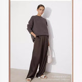 Fongt And Winter Explosion Of Women's Knitted Shirt Round-Neck Solid Color Loose Sweater