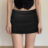 Fongt Summer Temperament Commuting Wind Inclined Stripe Bag Hip Skirt Niche Wind High-Waist A Word Version Sexy Short Skirt