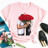 Women Sunflower Girl Printed T