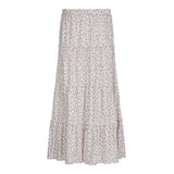 Fongt Vintage Crumbat Splicing Half-Body Skirt Holiday High-Waisted Thin A-Shaped Skirt New Mid-Long Skirt