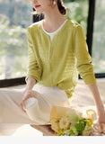 Fongt Fake Two Splicing Texture T-Shirt Girl 2025 Spring Intellectual Elegant Texture Sense Thin Age Blouse