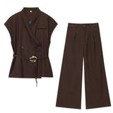 Fongt Summer New Fashion Collar Long-Sleeved Shirt + High Waist Hollow Shorts Women 1932