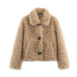 Fongt Women's 2025 New Explosive ZA Fur Curly Jacket Jacket