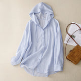 Fongt New Hooded Sunscreen Long-Sleeved Air-Conditioned Shirt Jacket Thin Loose Leisure Beach Top Woman