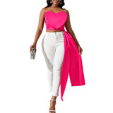 Fongt Women's Fashion Temperament Irregular Sexy Women's Breast Wrap Top