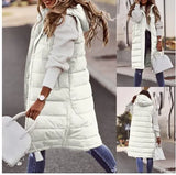 Fongt Casual Solid-Colored Hooded Sleeveless Sleeveless Vest Coat