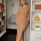 Fongt Women's Fashion Fashion Solid Color Button Bubble Sleeve Skirt Dress Set In Autumn 2025