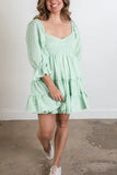 Gingham Babydoll Dress 703-1-Outfit