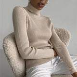 Elegant Basic Knitted Sweater Women 2020 Bottoming Skinny Female Warm Knitwear Casual Pullovers Ladies Solid