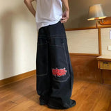 E-Commerce Street Clothing Jeans Y2K Pants Hip-Hop Embroidered Jeans Loose Jeans Harajuku-Outfit