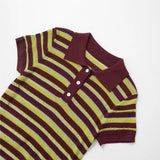 Fongt Euro 2025 New Fashion Women's Striped POLO Collar Short-Sleeved Top 9588032