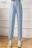 Women 4 Colors Ankle-Length Trousers Elegant Solid Daily Minimalist Newest Harajuku All-match Ulzzang Students Cozy