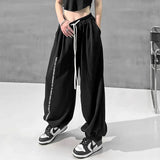 Y2K Sweatpants Women Harajuku Hip Hop Letter Print Black Baggy Sports Pants Streetwear Grey Wide Leg Trousers