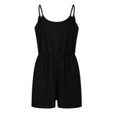 Popular Style Wish Casual Cotton Striped Jumpsuit Shorts-Outfit