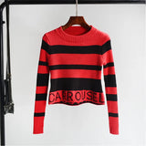 Mountains Letter Print Sweater Women Harajuku Couples Streetwear Knitted Pullovers Hip Hop Fashion Winter Tops