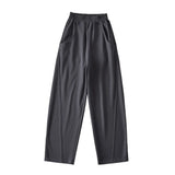 Trendy Women's Wear High Street Leisure Sports Pants New Fashion Temperament Straight Tube High Waist Wide Leg Pants In Spring And Autumn-Outfit