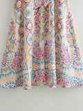Fongt Women's Long Sleeve Printed Shirt Dress 2007