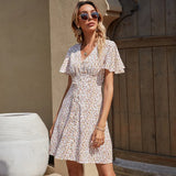 Neck Floral Print Mini